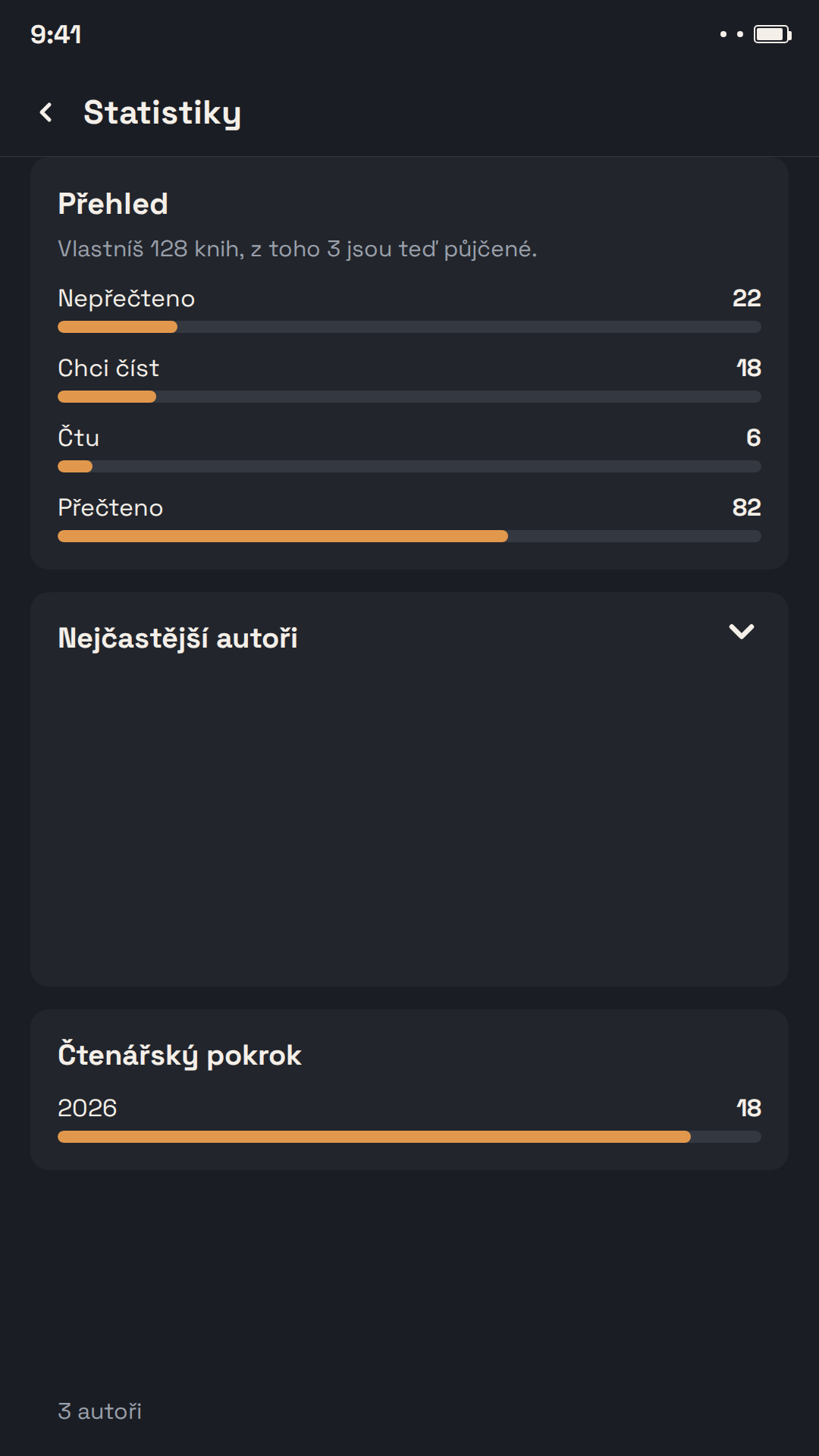 Statistiky čtení